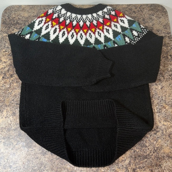 Urban Outfitters Cadence Intarsia Knit Crew Neck Winter Sweater Women’s Size M - Picture 13 of 15